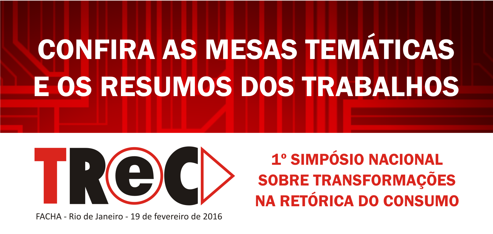 TReC – Mesas temáticas e resumos dos trabalhos